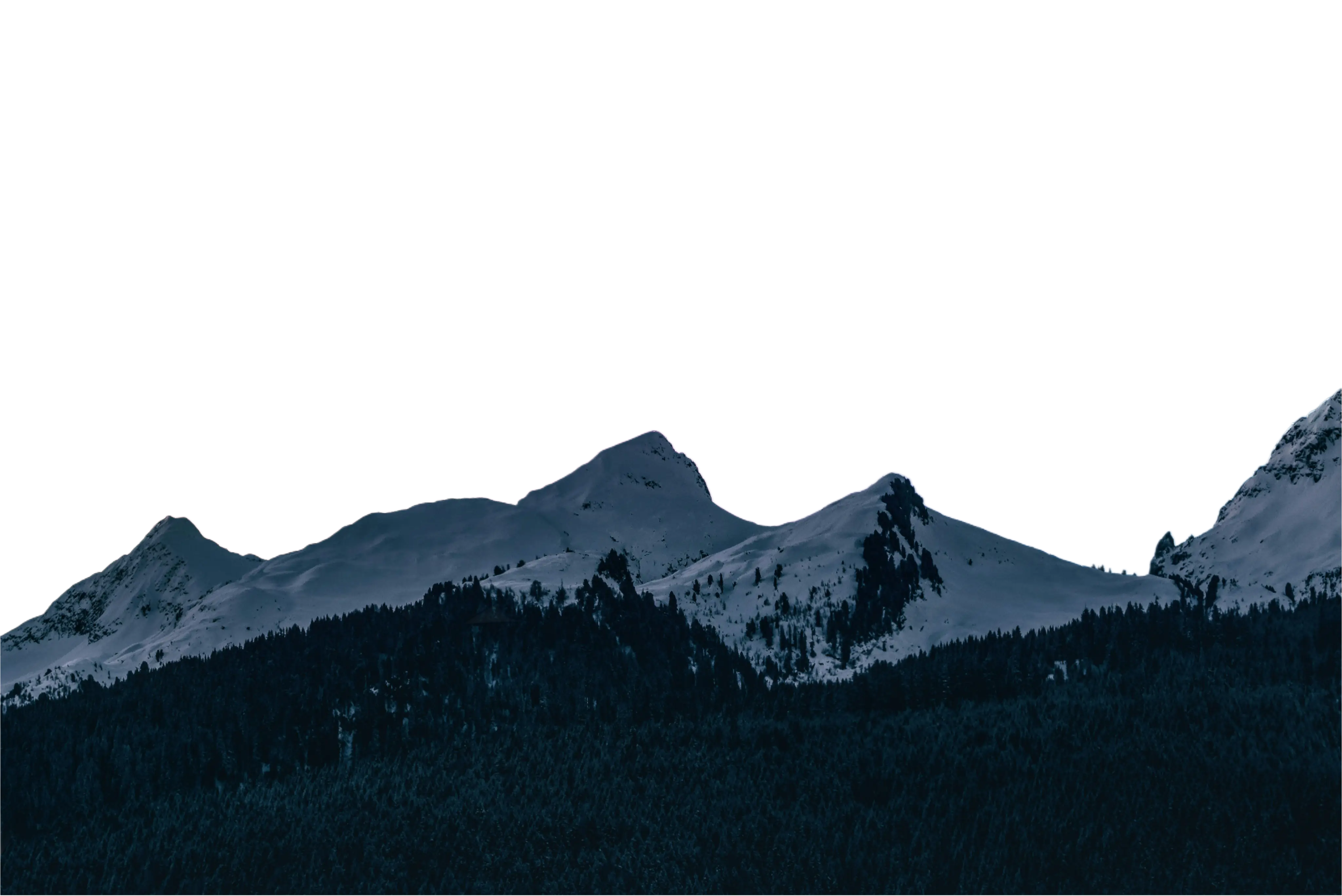 Mountain background with no sky